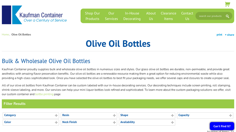 Olive Oil Bottles