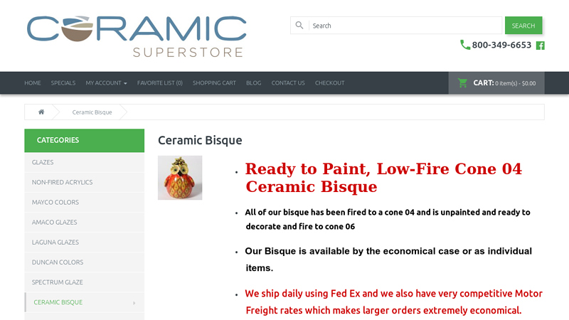 Online Ceramic Bisque Distributor