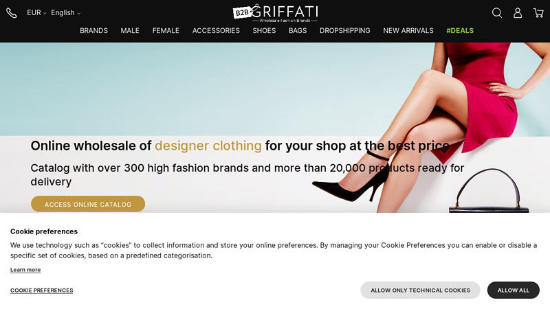 Online wholesale designer clothing stock