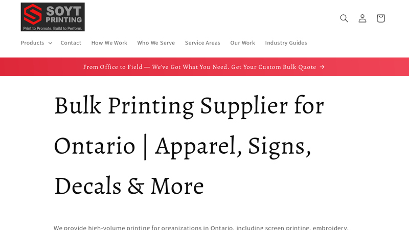 Ontario custom t-shirts