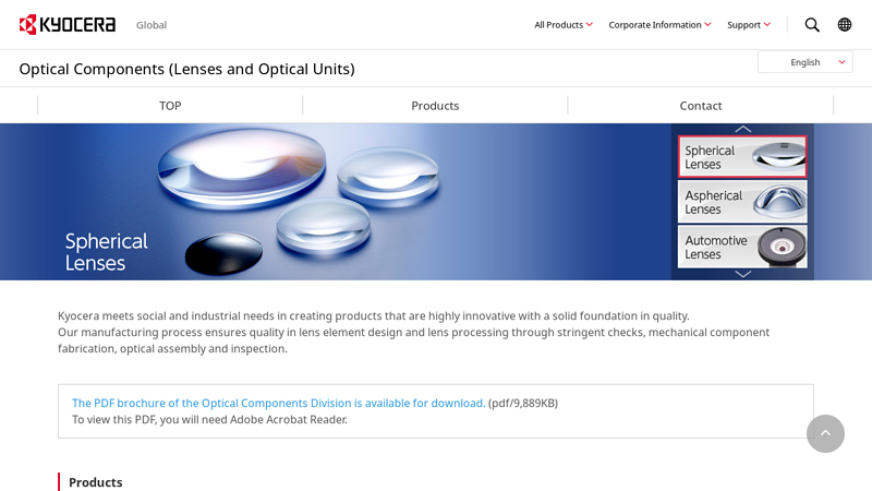 Optical Components (Lenses and Optical Units)