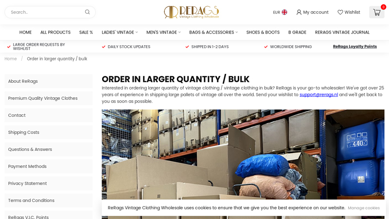 Order in larger quantity / bulk