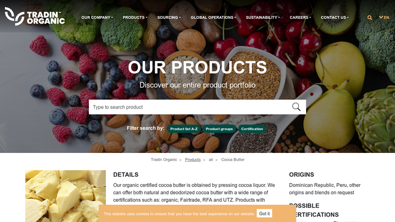 Organic Cocoa Butter