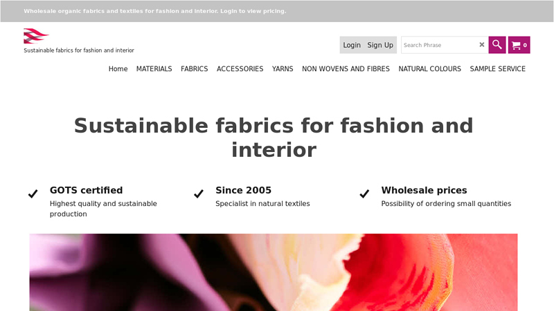 Organic cotton fabrics