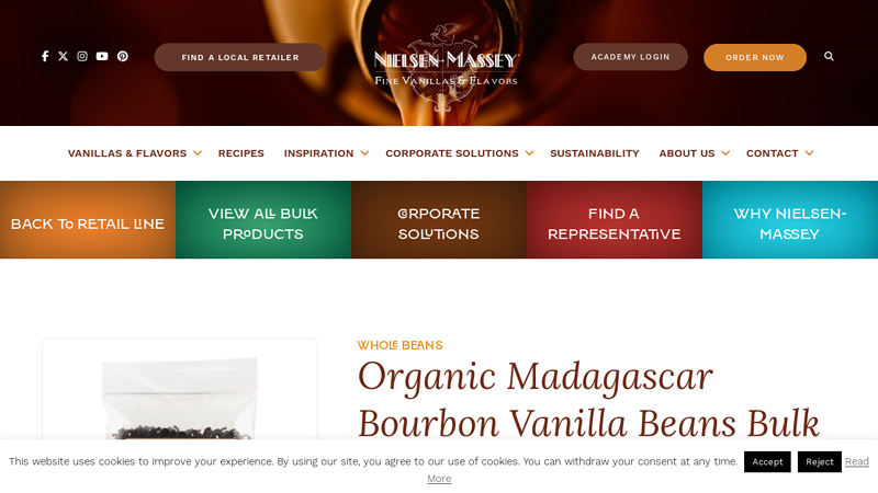 Organic Madagascar Bourbon Vanilla Beans Bulk Sizes