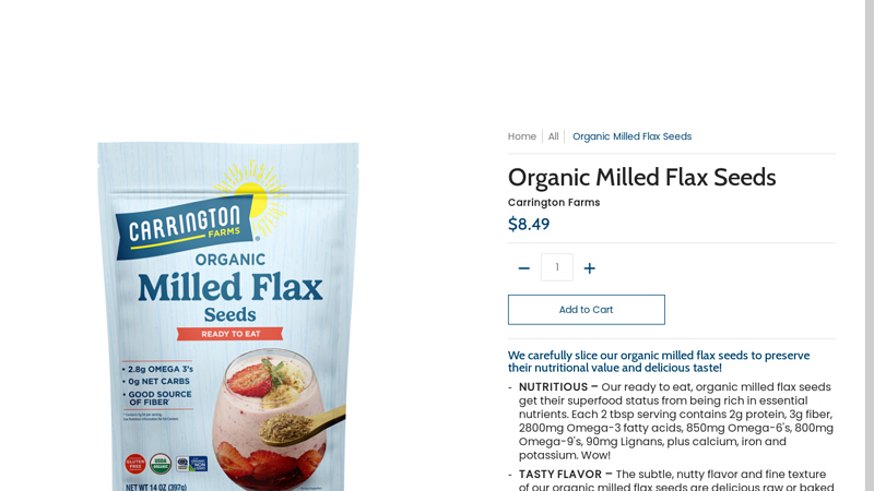Organic Milled Flax Seeds