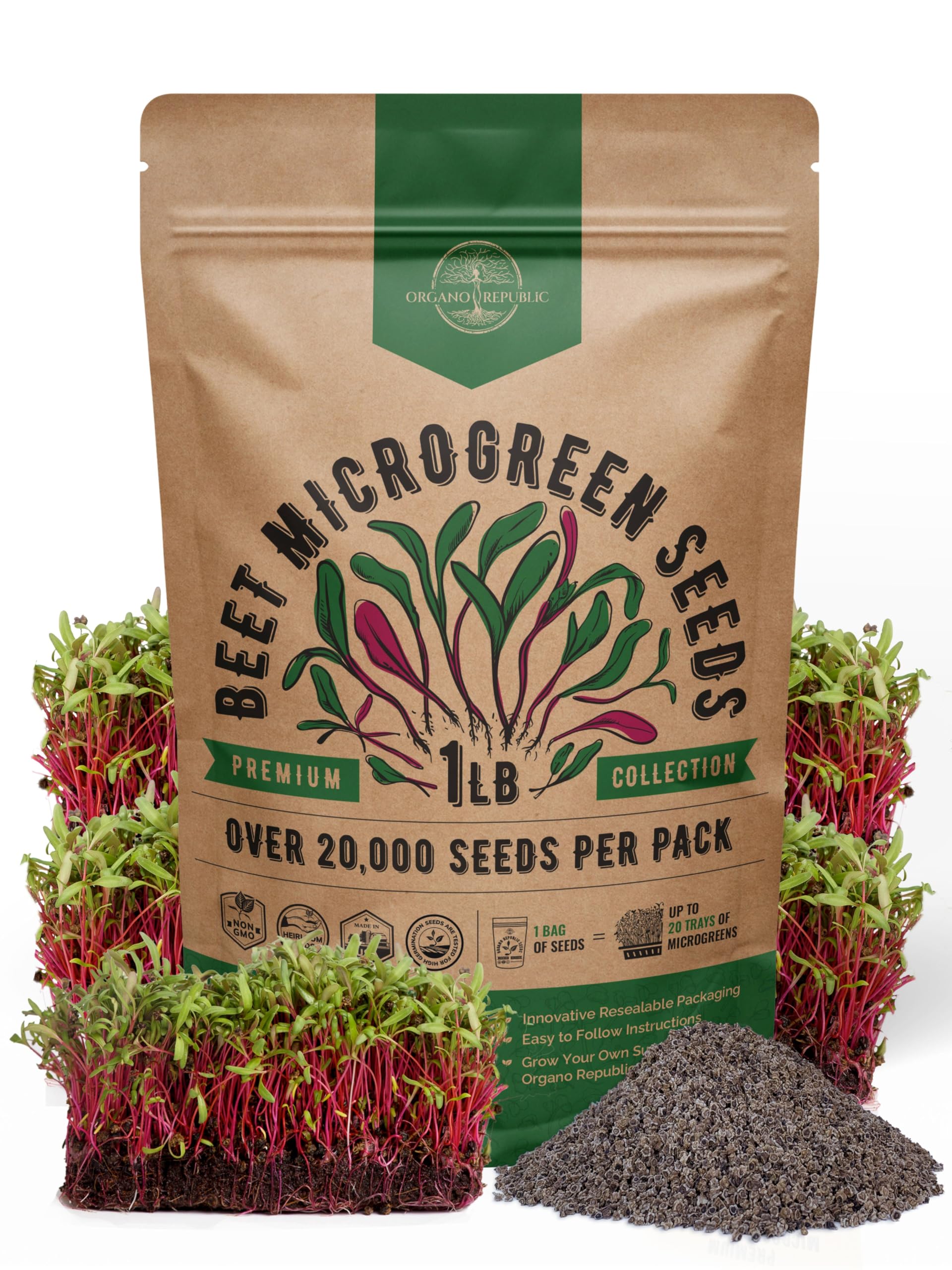 Organo Republic Beet Sprouting & Microgreens Seeds