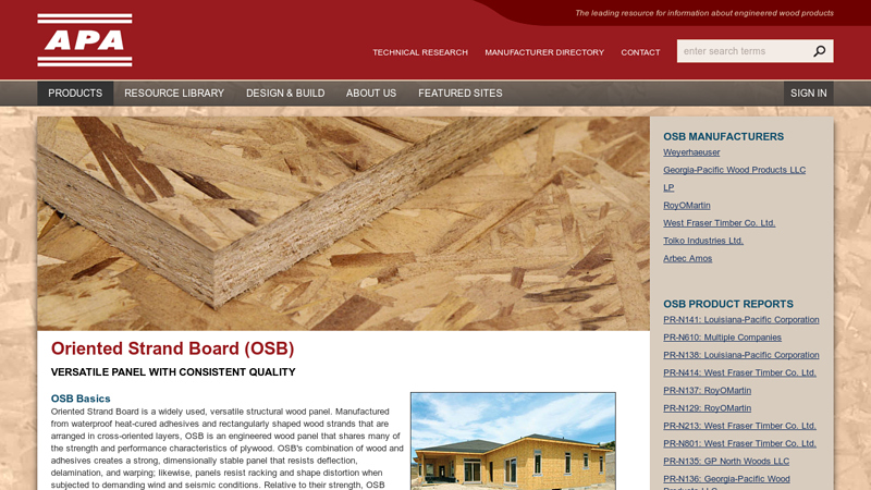 Oriented Strand Board (OSB)