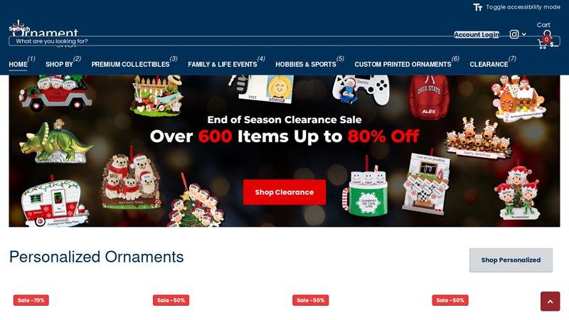 Ornament Shop: Personalized Ornaments