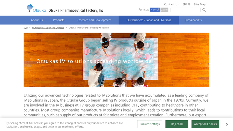 Otsukas IV solutions spreading worldwide