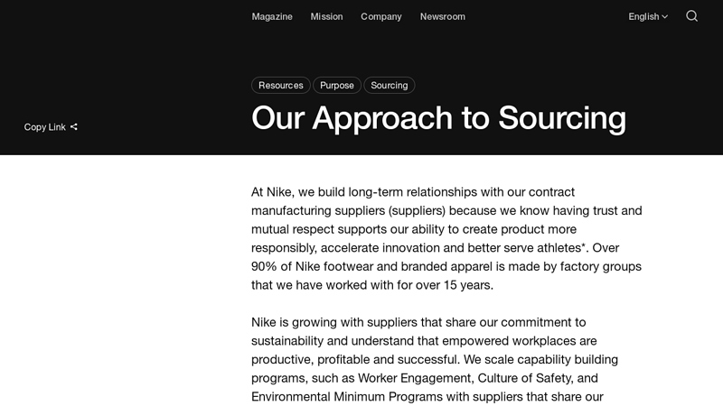 Our Approach to Sourcing