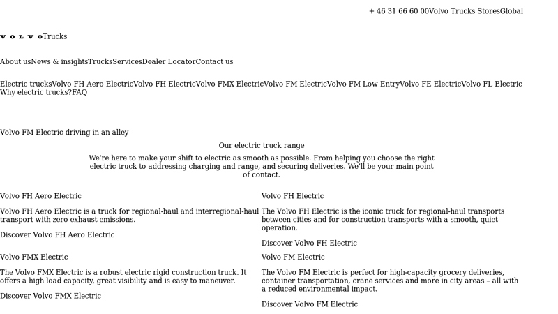 Our electric truck range