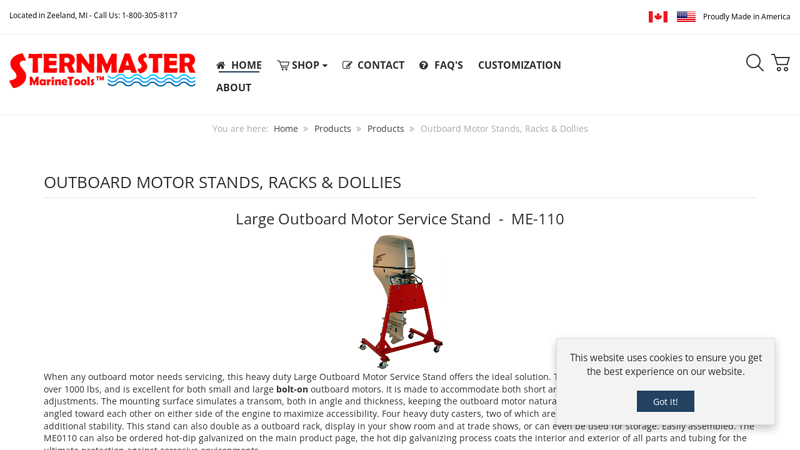 Outboard Motor Stands, Racks & Dollies