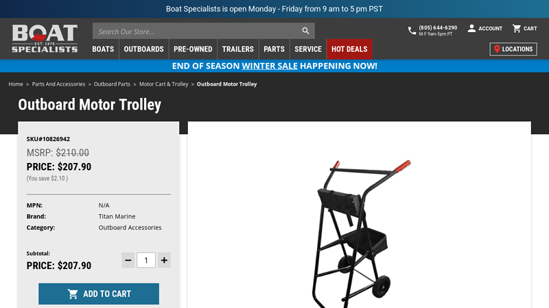Outboard Motor Trolley by Titan Marine