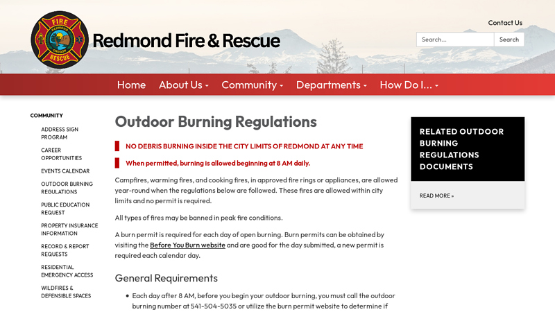 Outdoor Burning Regulations