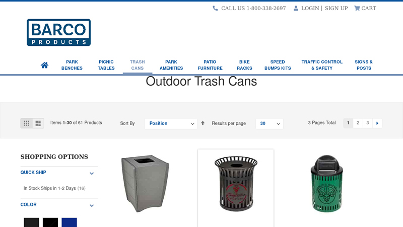 Outdoor Trash Cans