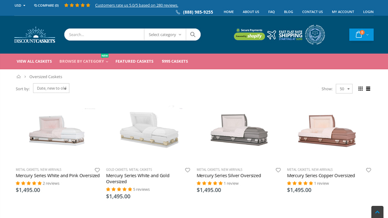 Oversized Caskets for Sale