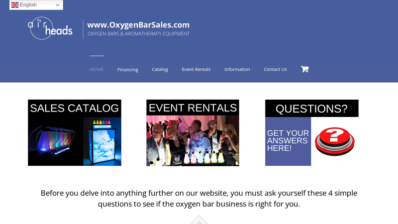Oxygen Bar Equipment