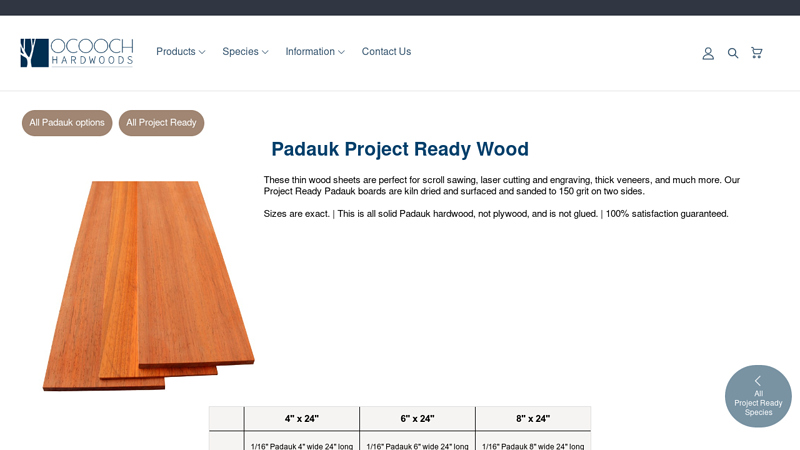 Padauk Wood and Thin Boards
