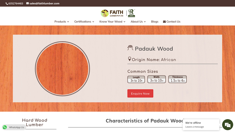 Padauk Wood Supplier & Exporters