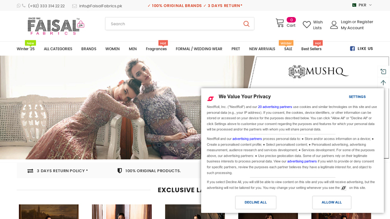 Pakistan's Designers Lawn Bridal & Pret Dresses