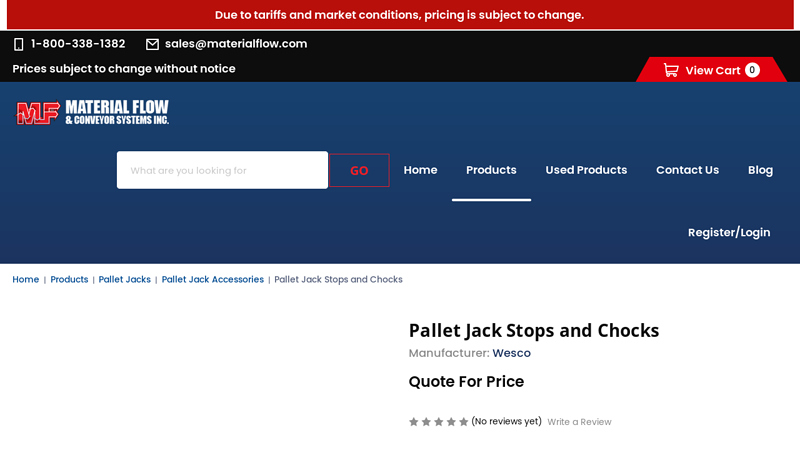 Pallet Jack Stops and Chocks