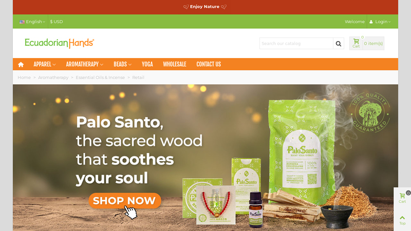 PALO SANTO Sustainably Harvested