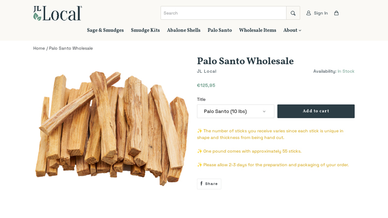 Palo Santo Wholesale