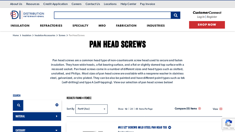 Pan Head Screws