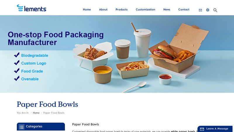 Paper Food Bowls