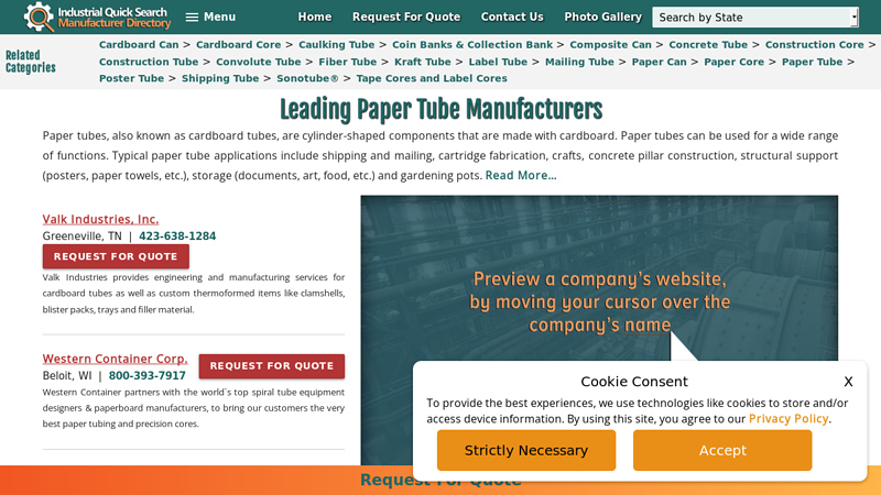 Paper Tube Manufacturers