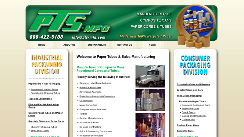 Paper Tubes and Sales Manufacturing