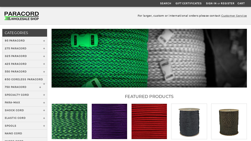 Paracord Wholesale Shop