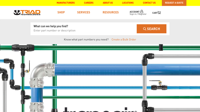 Parker Transair Aluminum Pipe System from Triad Technologies