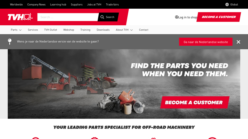 Parts specialist TVH - Keeps you going.