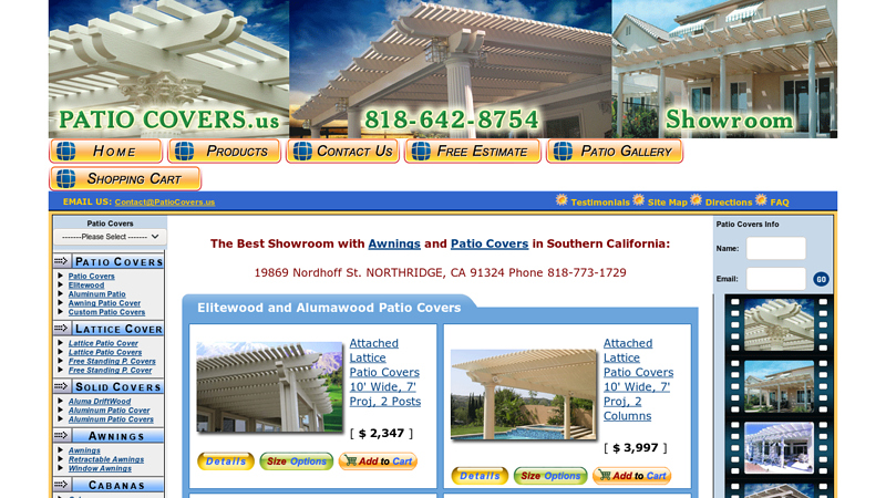 PATIO COVERS, AWNINGS, RETRACTABLE AWNINGS ...