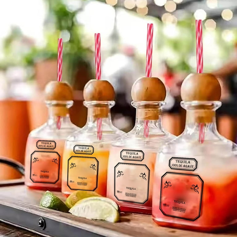 Patron Bottles Empty For Drinks 48 Pcs 4oz Mini Plastic Bottles With ...