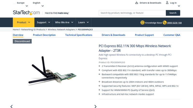 PCI Express 802.11N 300 Mbps Wireless Network Adapter