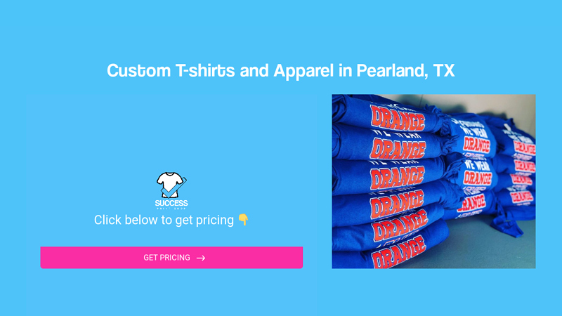 Pearland, TX —  Texas custom t-shirts