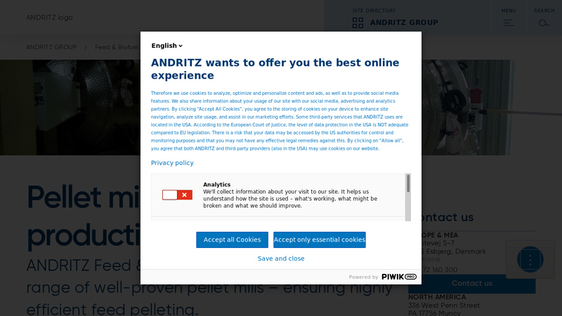 Pellet mills, animal feed