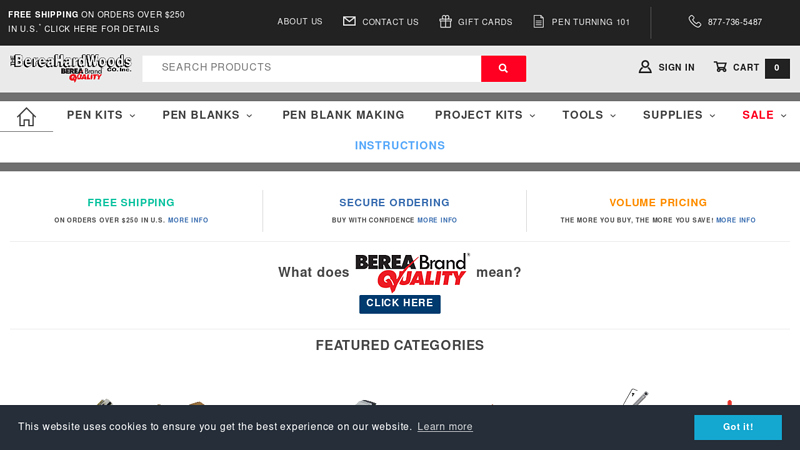 Pen Kit Making Supplies Berea HardWoods