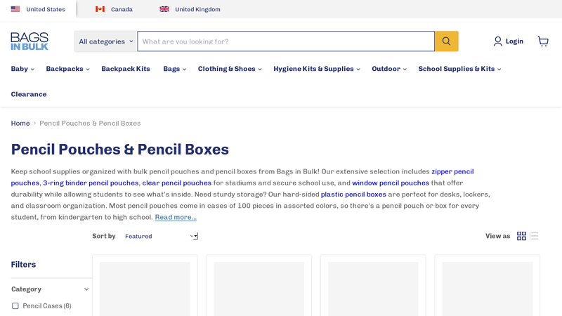 Pencil Pouches & Pencil Boxes Wholesale