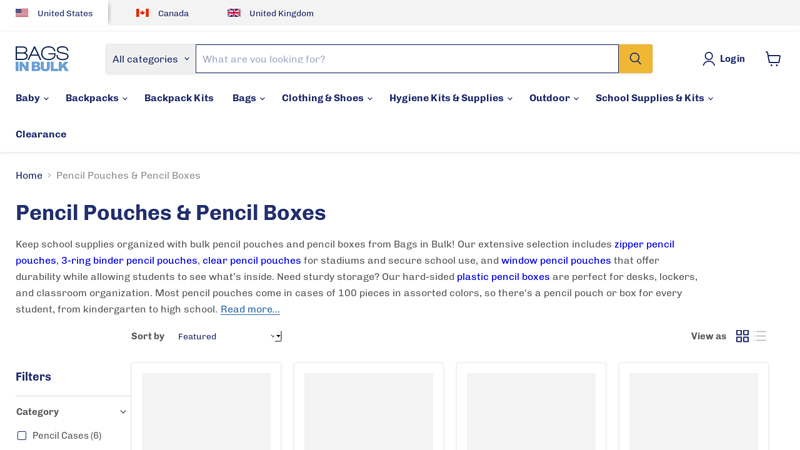 Pencil Pouches & Pencil Boxes Wholesale