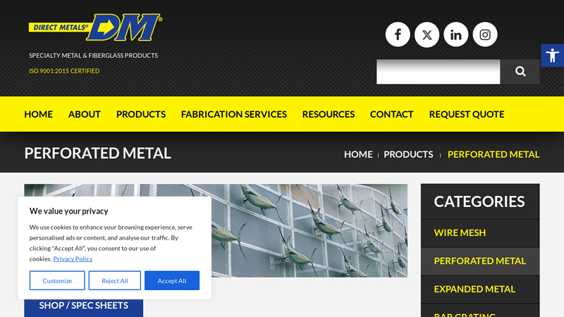 Perforated Metal Sheet Products