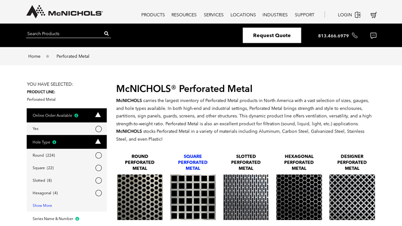 Perforated Metal Sheets & Panels In-Stock