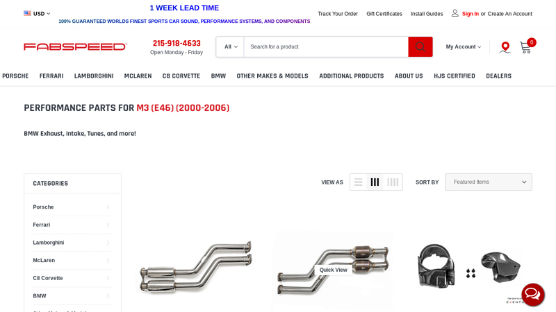 Performance Parts for M3 (E46) (2000