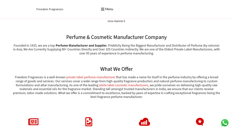 Perfume and Cosmetic Manufacturer & Supplier in India