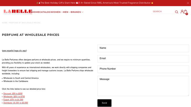 Perfume at Wholesale Prices