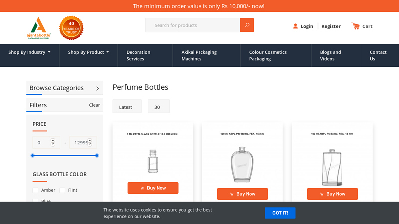 Perfume Glass Bottles