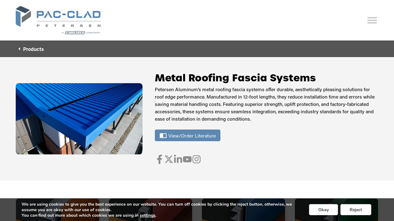 Perimeter / Roof Edge Systems: Fascia
